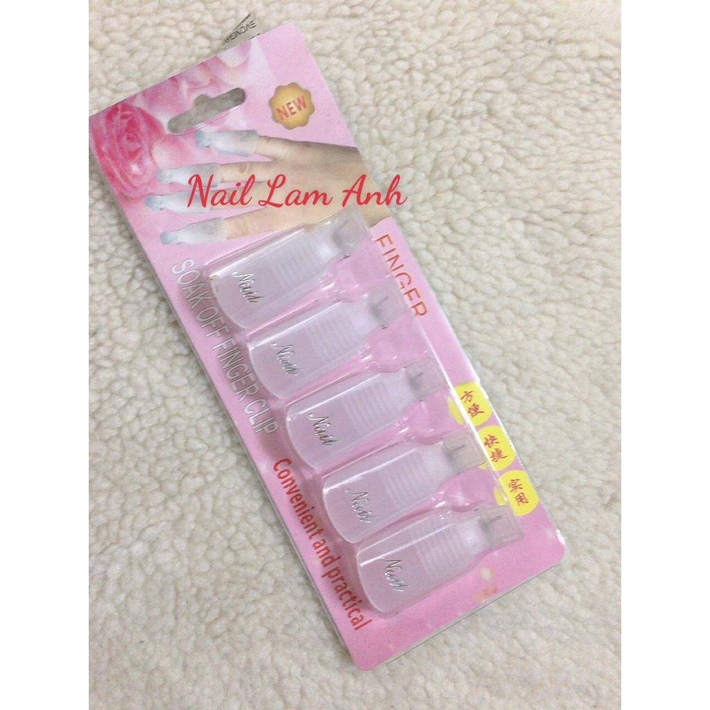 Kẹp ủ móng tay set 5 ngón, kẹp ủ móng làm nail