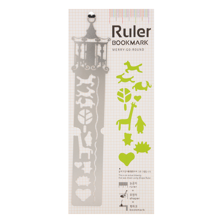 Thước Vẽ Trang Trí Ruler Bookmark - Merry-Go-Round