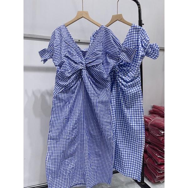 Váy maxi kẻ xoắn 2 kiểu siêu hot