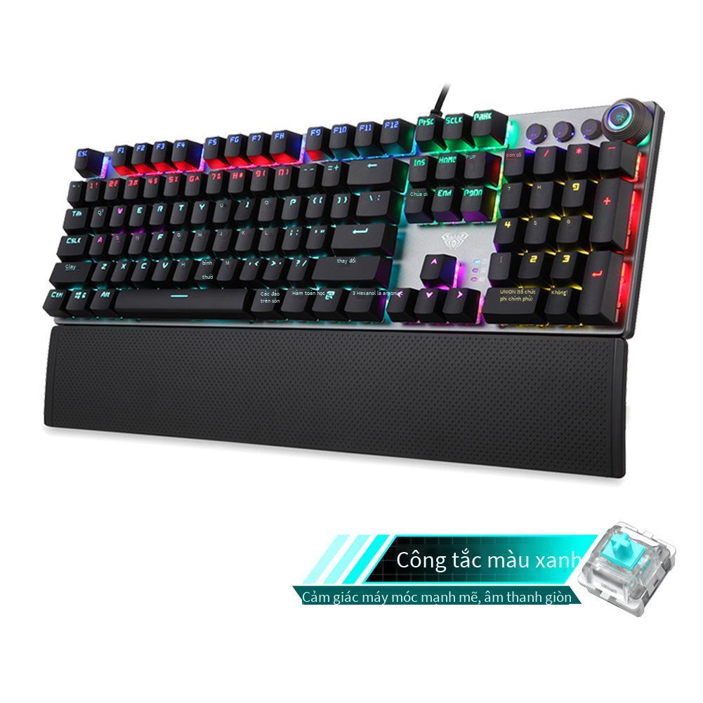 Đảm Bảo Chất Lượng AULA/Tarantula F2088 Trục Xanh Bàn Phím Cơ Đèn Nền Tác Dụng Hỗ Trợ Tay Bàn Phím Trò Chơi Trục Đen Trà Trục