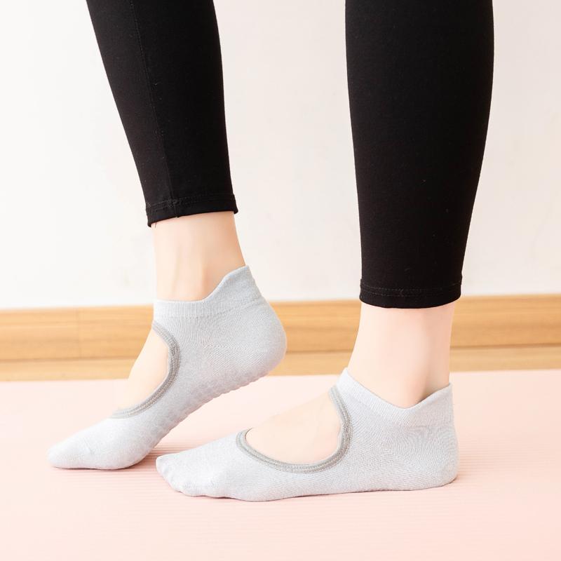 Phụ nữ Backless Yoga vớ Silicone GRIP chống trượt chống trượt Fitness VOTNESS LOETABLE LADIES Ballet Dance Sports Sports Color: Green Size: EUR 35-40 US 4.5-8.5