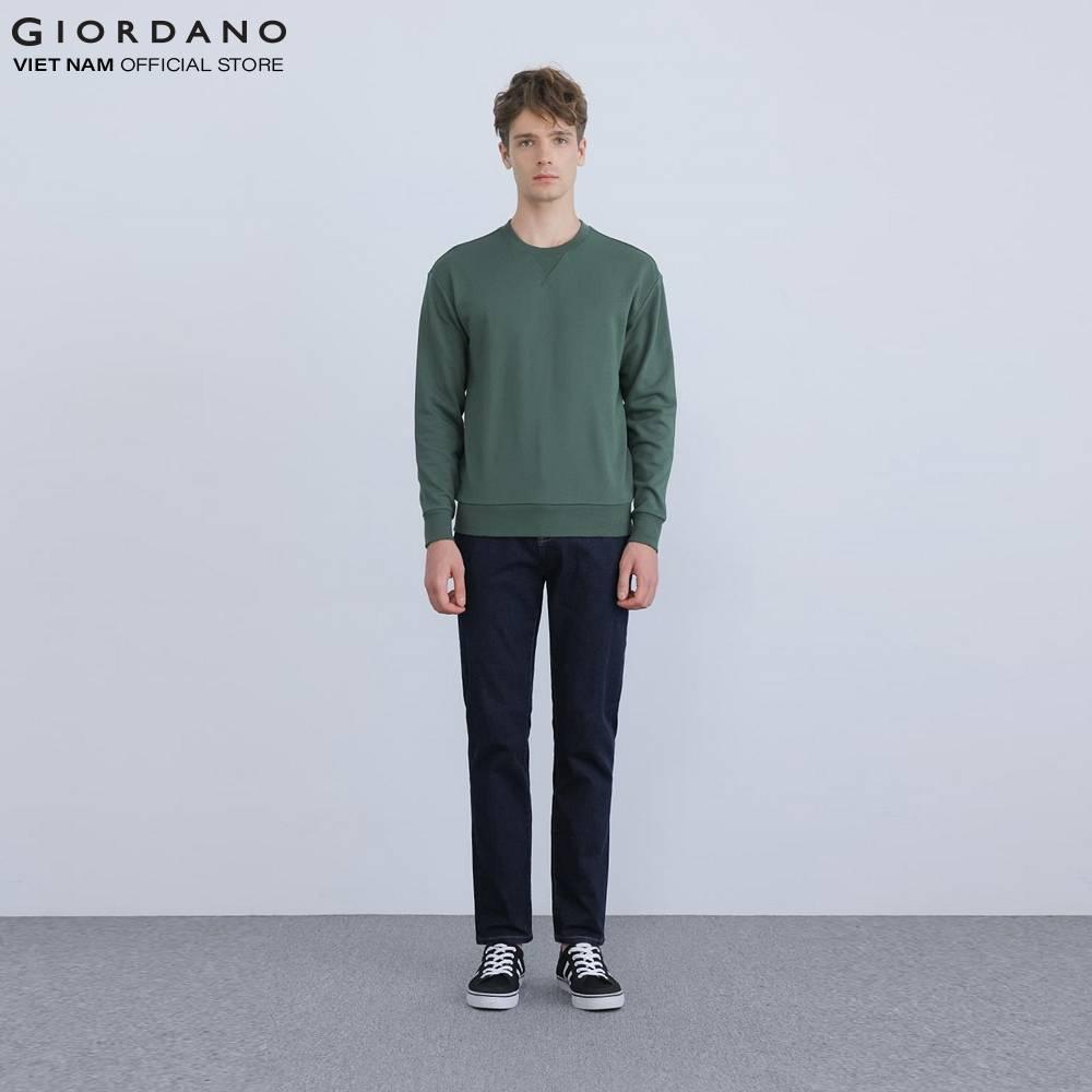 Áo Thun Dài Tay Cổ Tròn Nam Giordano Sweater 01021681