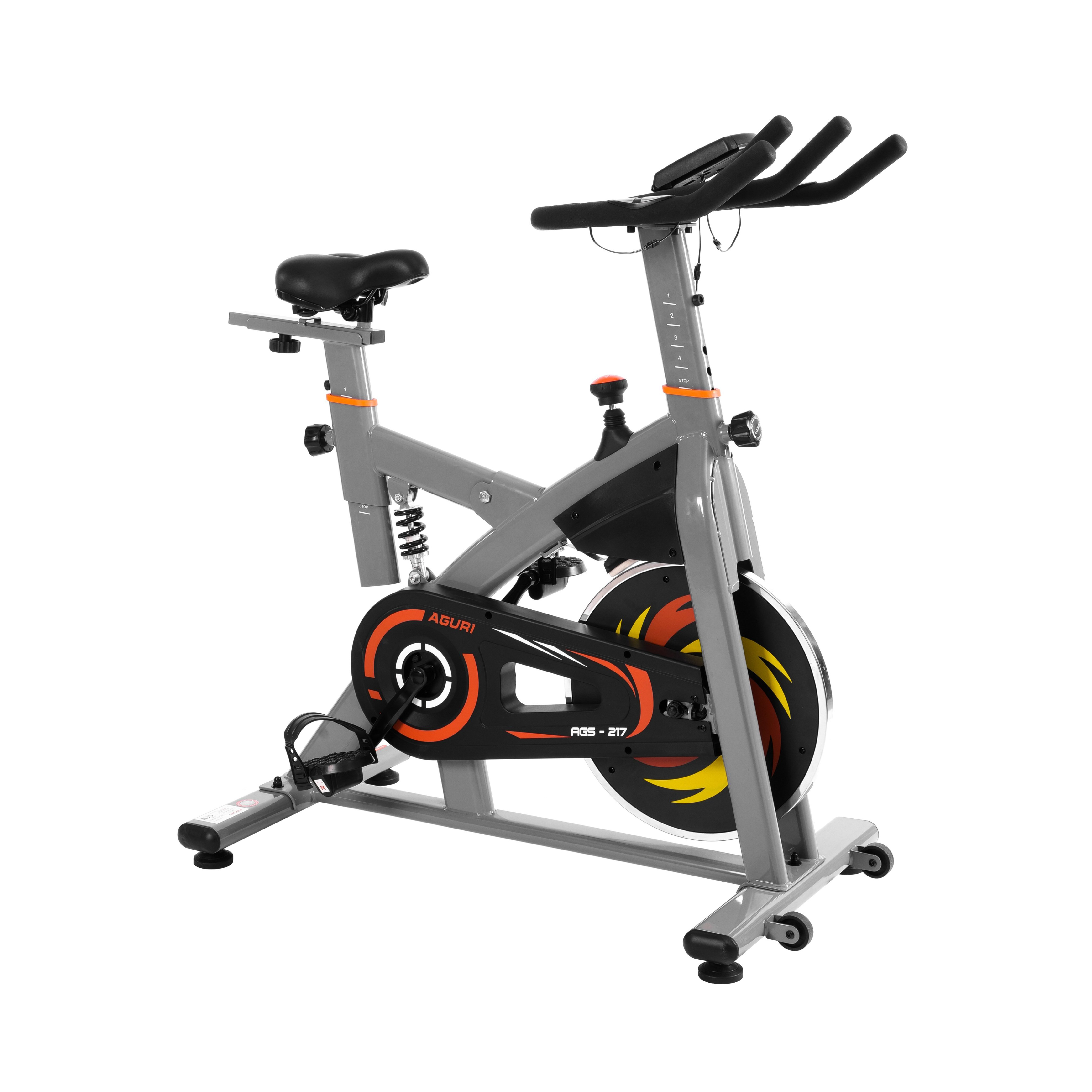 Xe đạp tập tại nhà AGS-217 tay cầm đa chấu, vòng bi NBK Nhật, bánh đà 8kg, phanh khẩn cấp, bàn đạp chống trơn trượt