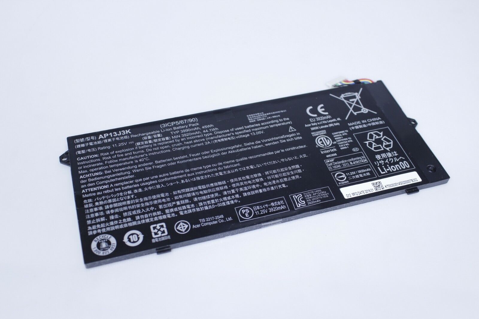 Pin dành cho ACER Chromebook 11.6" C720 C720P Series 3990mAh 45WH AP13J3K