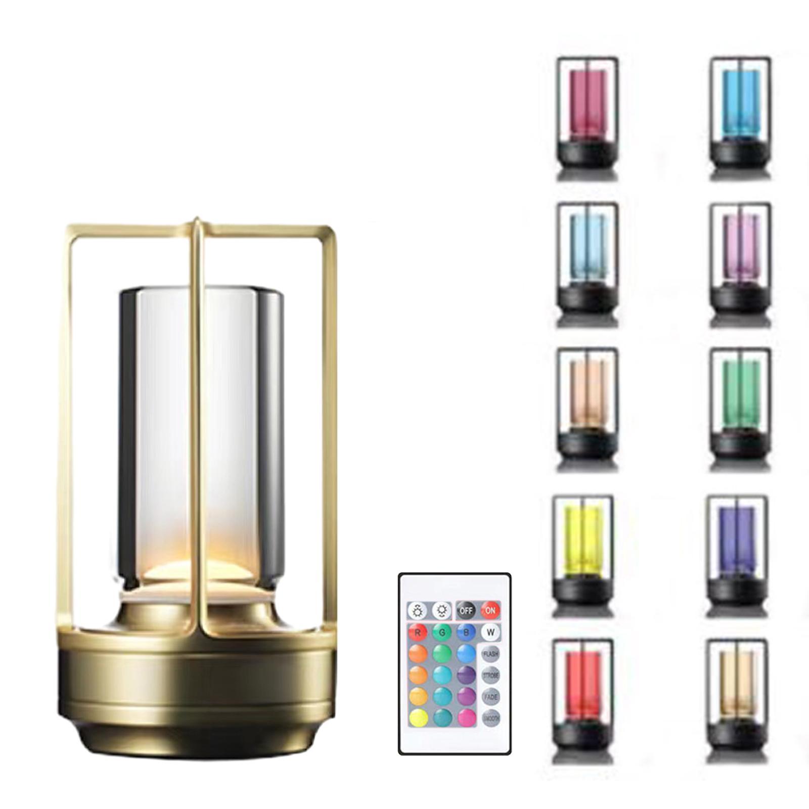 Touch Control Table Lamp Remote Control Modern RGB 16 Colors NightStand Lamp