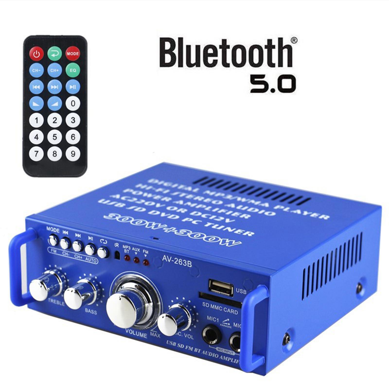 Mini Bluetooth 5.0 Audio Power Home Stereo Amp Card FM