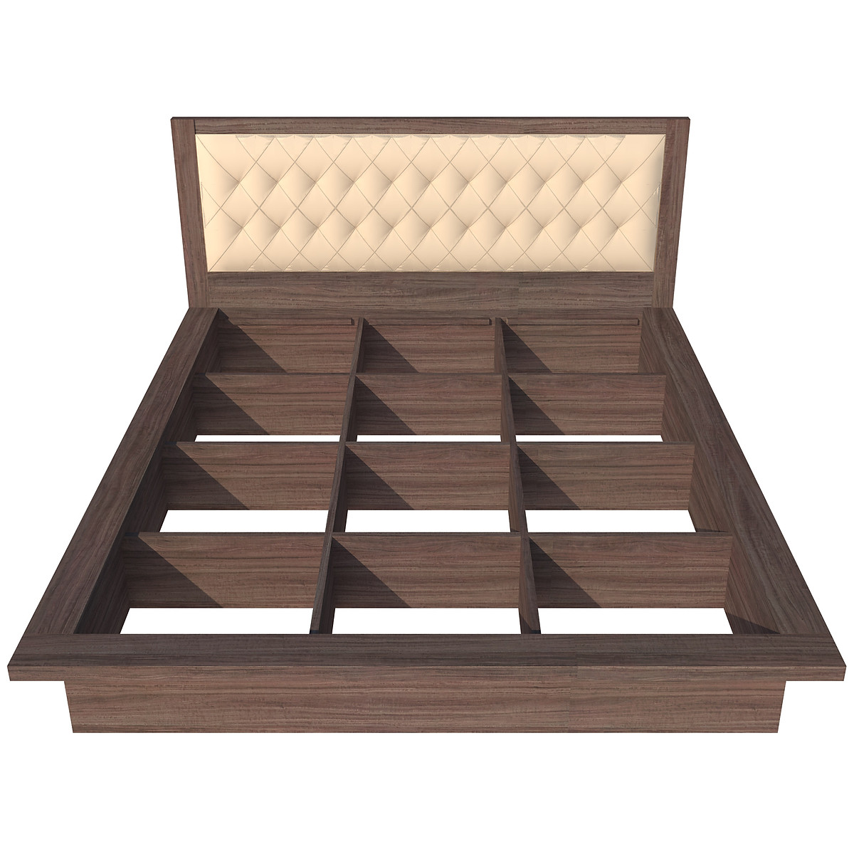 Giường ngủ cao cấp Tundo màu nâu 180cm x 200cm