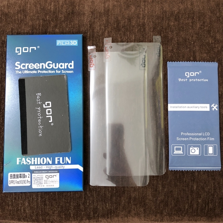 Bộ 2 dán màn hình full cho Find X3 - X3 Pro - Oneplus 9 Pro hãng Gor - Hàng nhập khẩu