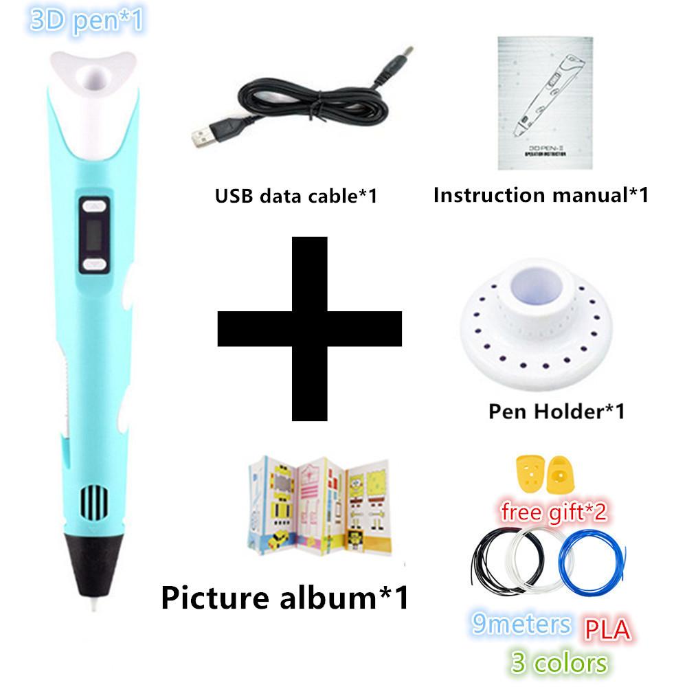 3D Bút Cho Trẻ Em 3D Vẽ Bút In Màn Hình LCD Với PLA Dây Tóc 1.75Mm Đồ Chơi DIY Quà Tặng