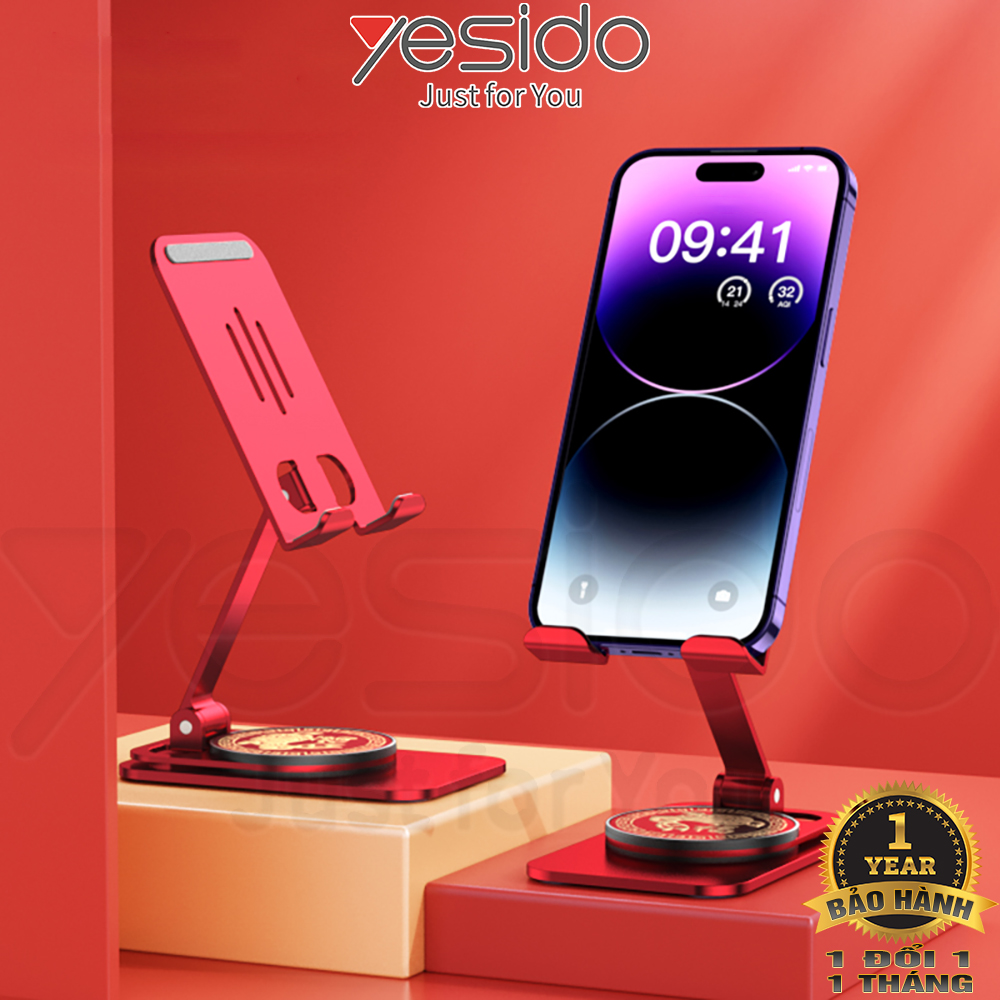 Giá đỡ Điện thoại Để bàn cho iPad, Máy tính bảng Xoay chỉnh 360 độ Chất liệu Hợp Kim Nhôm Cao cấp Có thể Gấp gọn Siêu di động Mã K6 - Hàng Chính Hãng