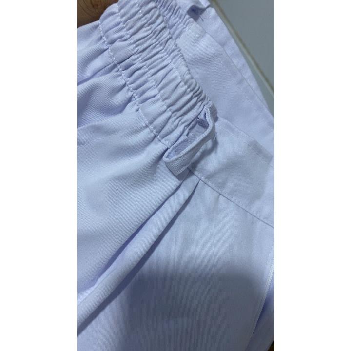 Quần blouse nam nữ KaKi trắng cao cấp - Quần Âu blu khoá kết hợp chun sang trọng cho bác sĩ, điều dưỡng, y tá có túi