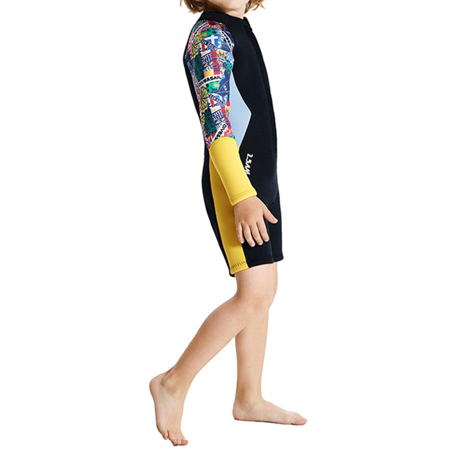 2.5mm Neoprene Wetsuit Kids Wetsuit Boys Sun Protection Thermal Swimsuit Wet Suit for Surfing Water Sports Boating Scuba Snorkeling Kayaking