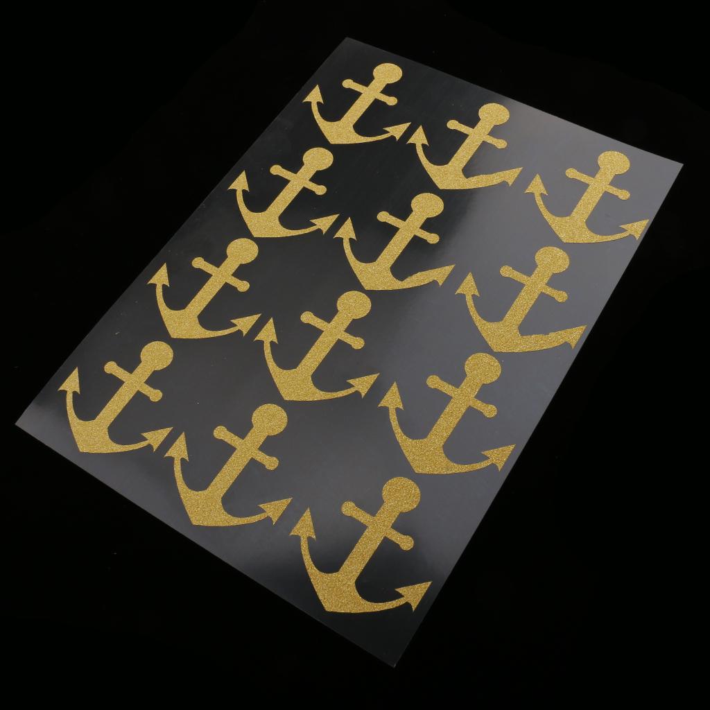 Anchor Wall Decal Removable Sticker Home Room Nursery Xmas DIY Decoration Gold