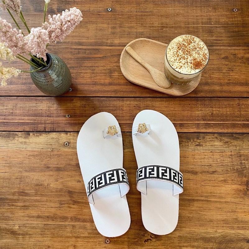 dép sỏ ngón nữ sandal đồng nai ( đế trắng quai FF đỏ không hậu ) size từ 35 nữ đến 39 nữ size khác nhắn tin để chọn thêm