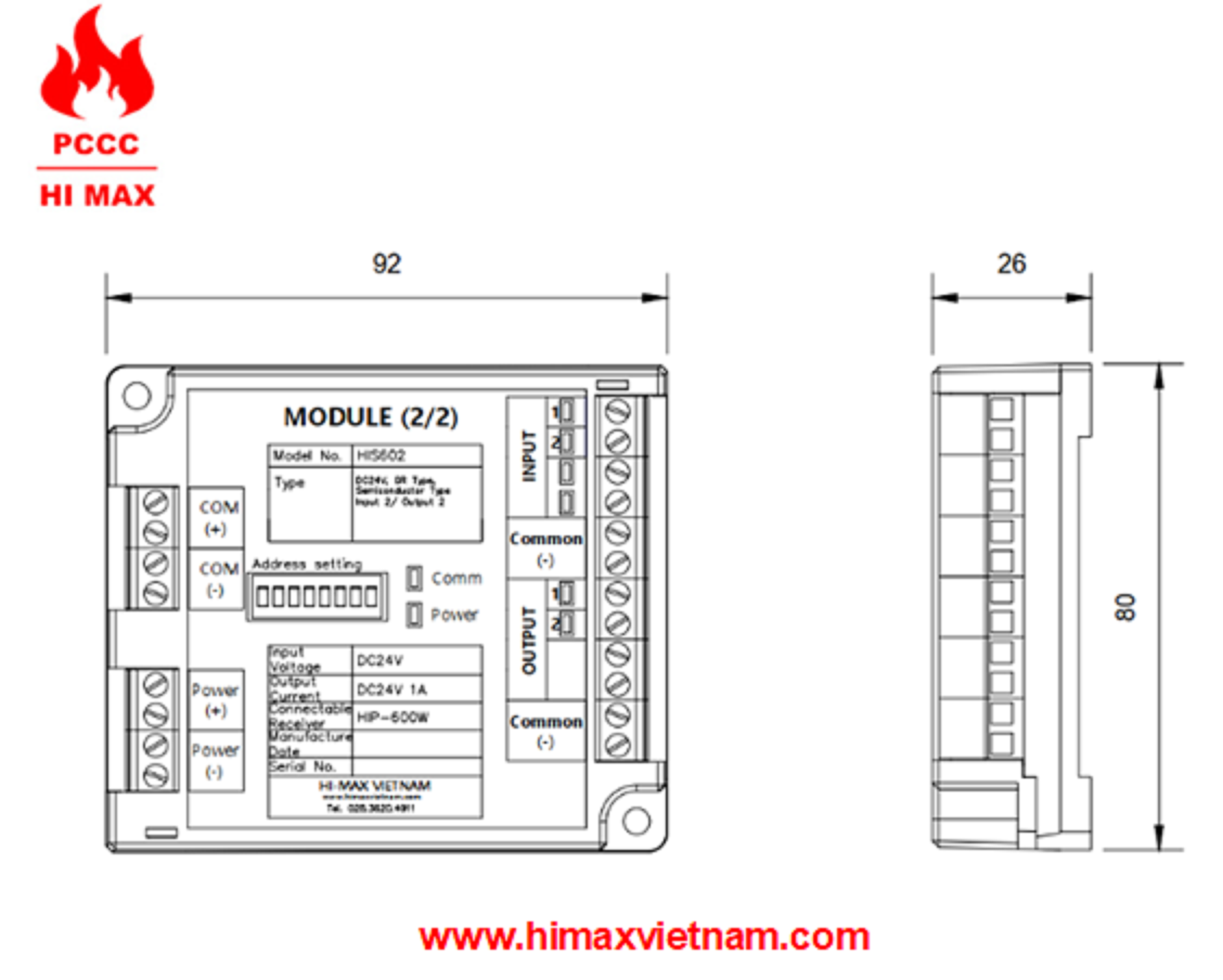 Module 2/2 hi max HIS602