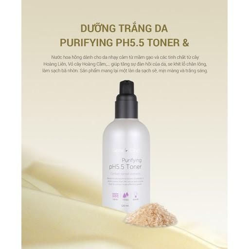 Nước hoa hồng, Toner dưỡng trắng, mờ thâm nám, chống lão hóa, dưỡng ẩm làm sạch da GoodnDoc Purifying pH 5.5