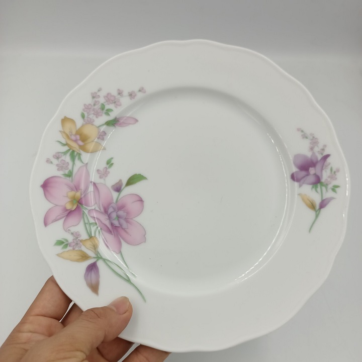 Đĩa Sứ Hoa Tím Hàng Nhập Khẩu Cao Cấp