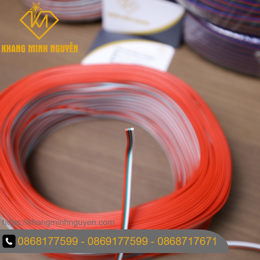 Dây điện nhỏ 3 dây - 3 màu - dây điện 3pin chuyên dùng cho mạch đèn led, bảng hiệu, mạch điện tử - 5V - 24V