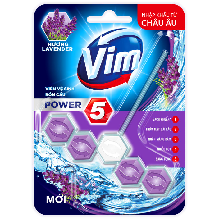 Viên Treo Bồn Cầu Diệt Khuẩn Vim Hương Lavender 55g