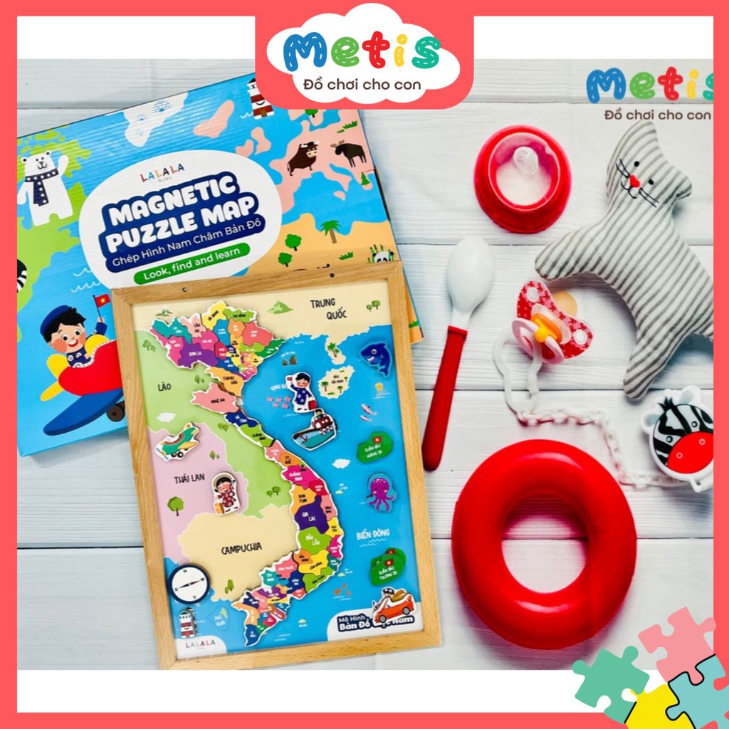 Lắp ghép nam châm BDVN - 1 bản - Metis Đồ chơi cho con