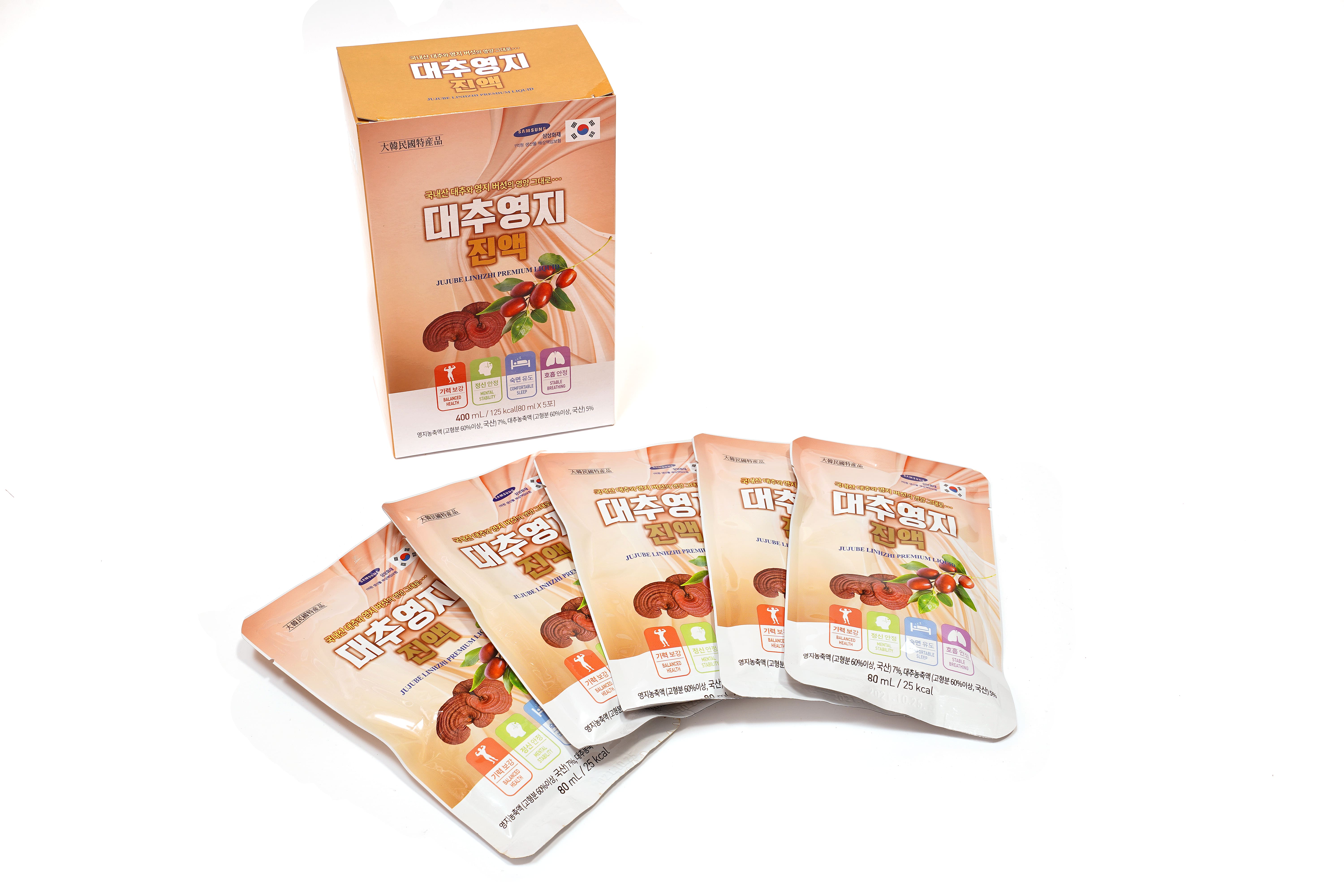 Nước linh chi táo đỏ Hàn Quốc Daedong Korea Ginseng 80ml x 30 gói