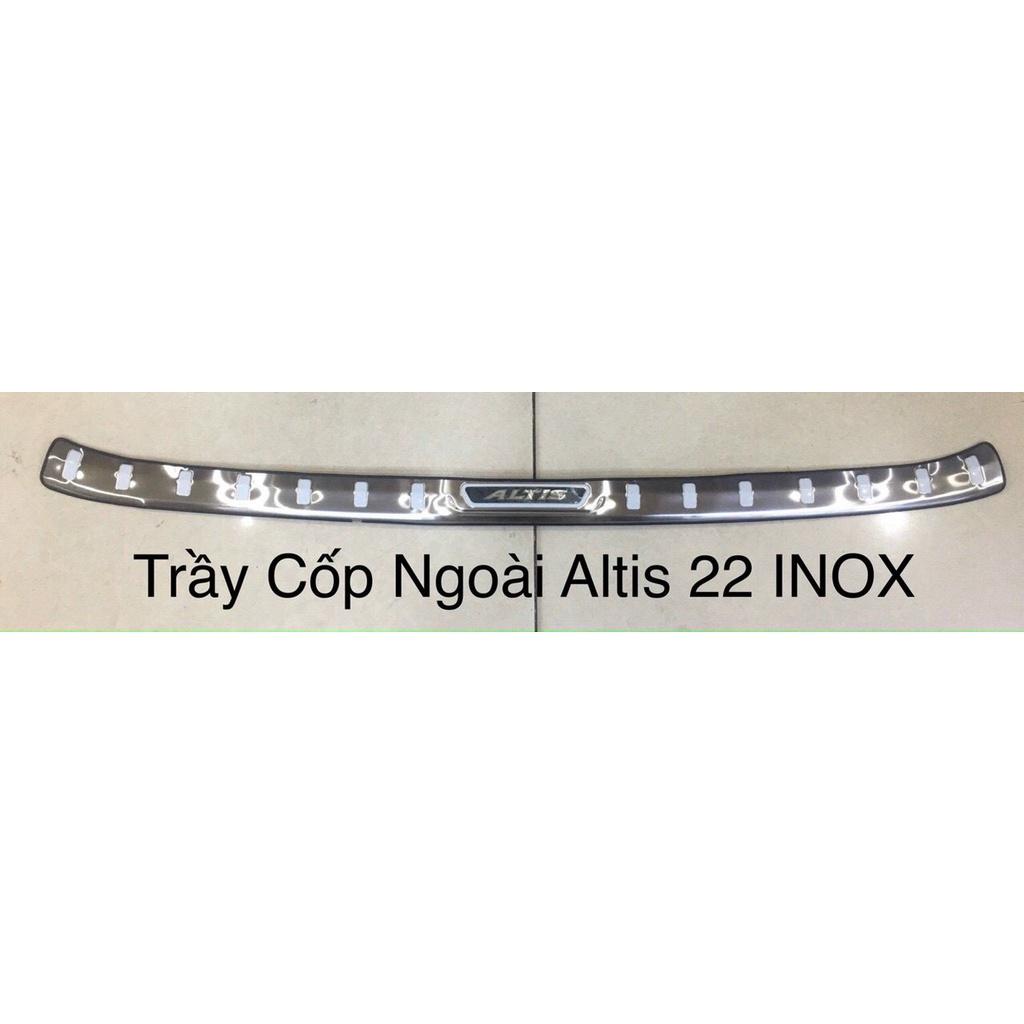 Chống trầy cốp trong ngoài xe Toyota Altis 2022+ inox cao cấp