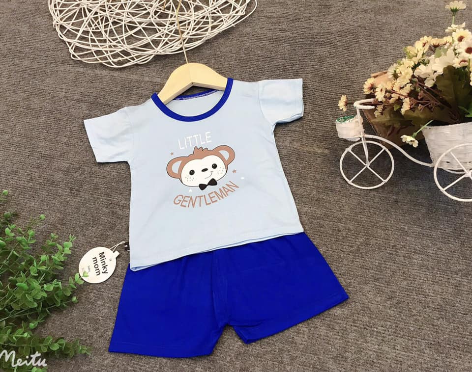 Set bộ cộc tay Thun Lạnh Minky mom mẫu mới chất siêu đẹp