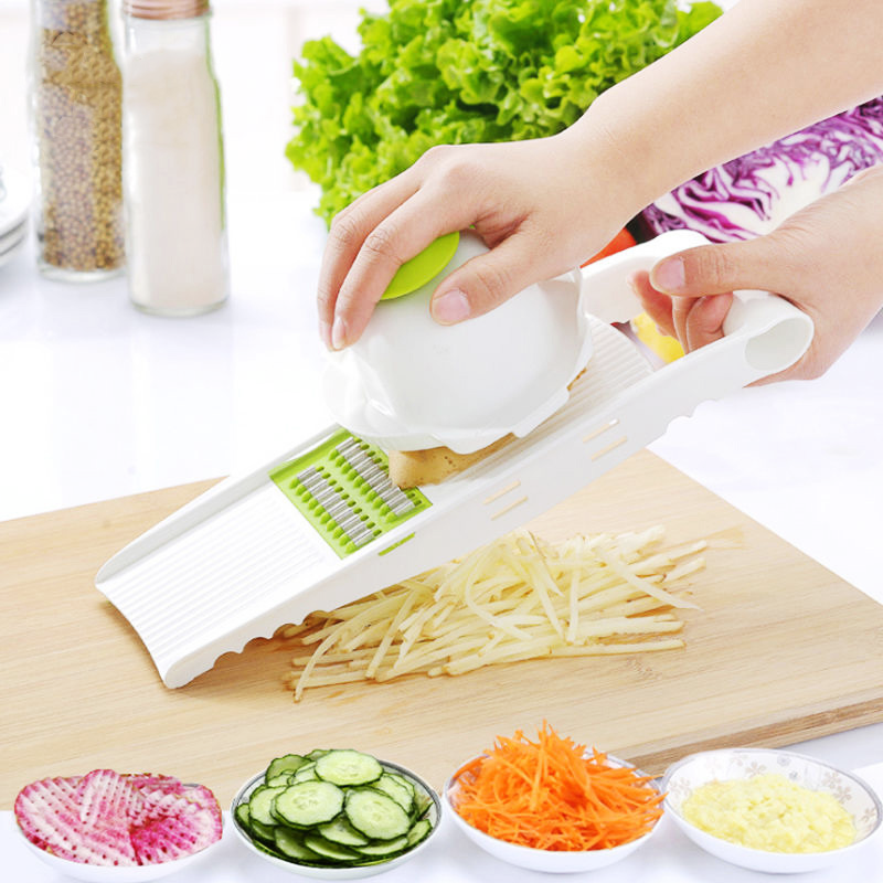 Dụng Cụ Thái Lát Rau Củ Đa Dao Xay Với 5 Lưỡi Dao Nhà Bếp Đa Năng Tiện Ích Và Phụ Kiện