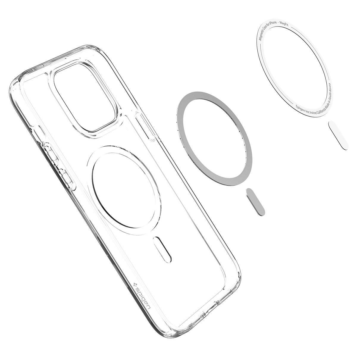 Ốp Lưng dành cho iPhone 14 Pro Max Spigen Crystal Hybrid MagFit Clear Case Chống Ố Vàng - Hàng Chính Hãng