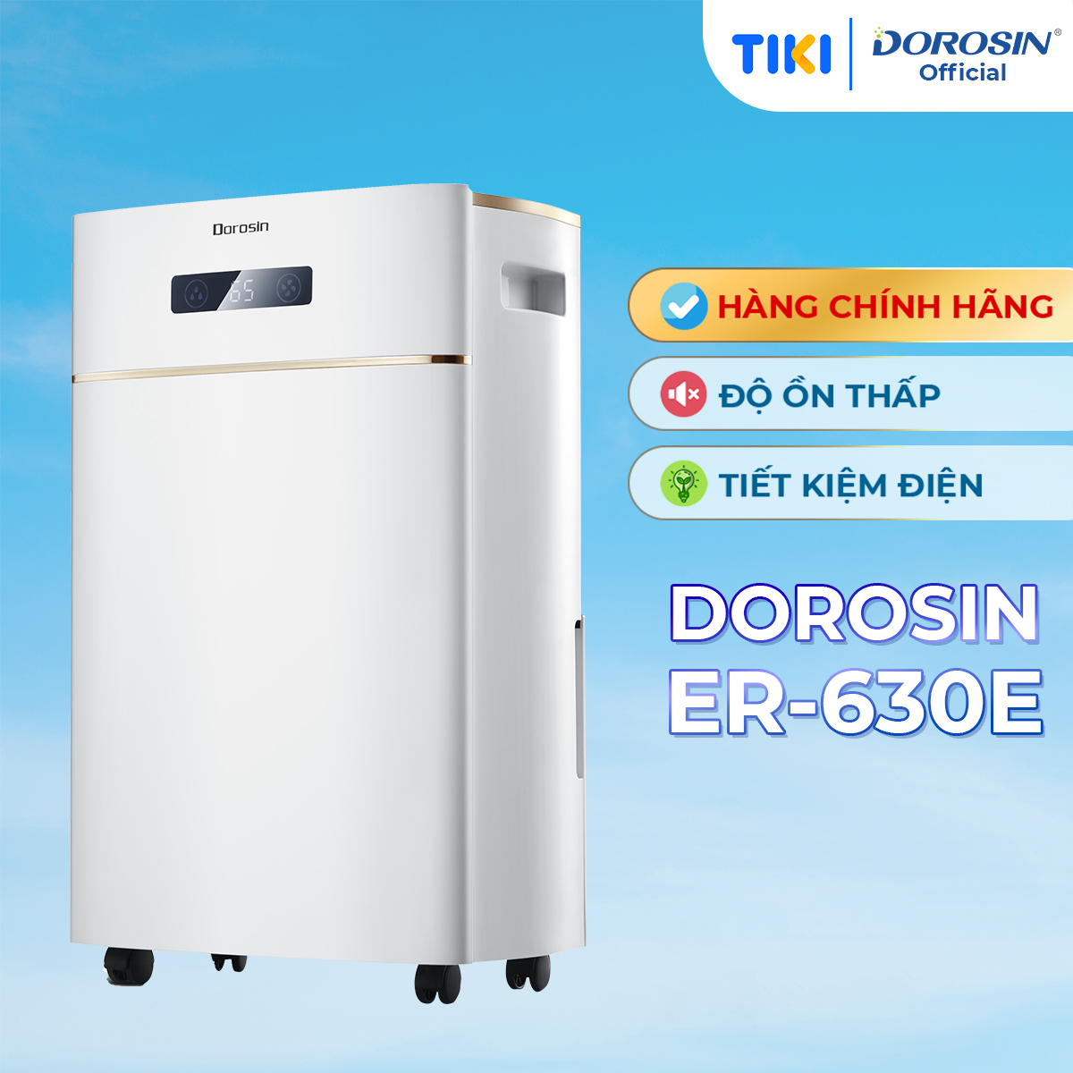 Máy hút ẩm gia dụng chính hãng Dorosin 630E /Công suất hút ẩm 30 lít /ngày/ Cảm ứng điện tử thông minh