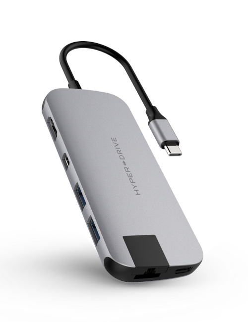 Cổng Chuyển Hyperdrive SLIM USB-C Multi Port Hub Cho MacBook, PC &amp; Devices - Hàng Chính Hãng