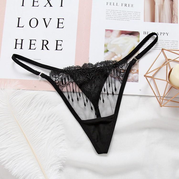 Quần lọt khe hở trước tua rua sexy, quần chip nữ đẹp xuyên thấu gợi cảm DL318