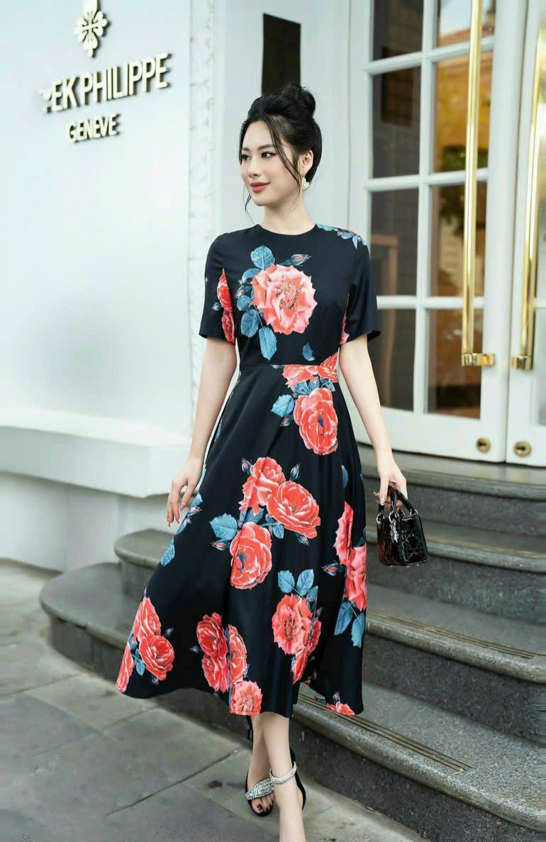 ĐẦM XÒE LỤA HỌA TIẾT SIÊU ĐẸP