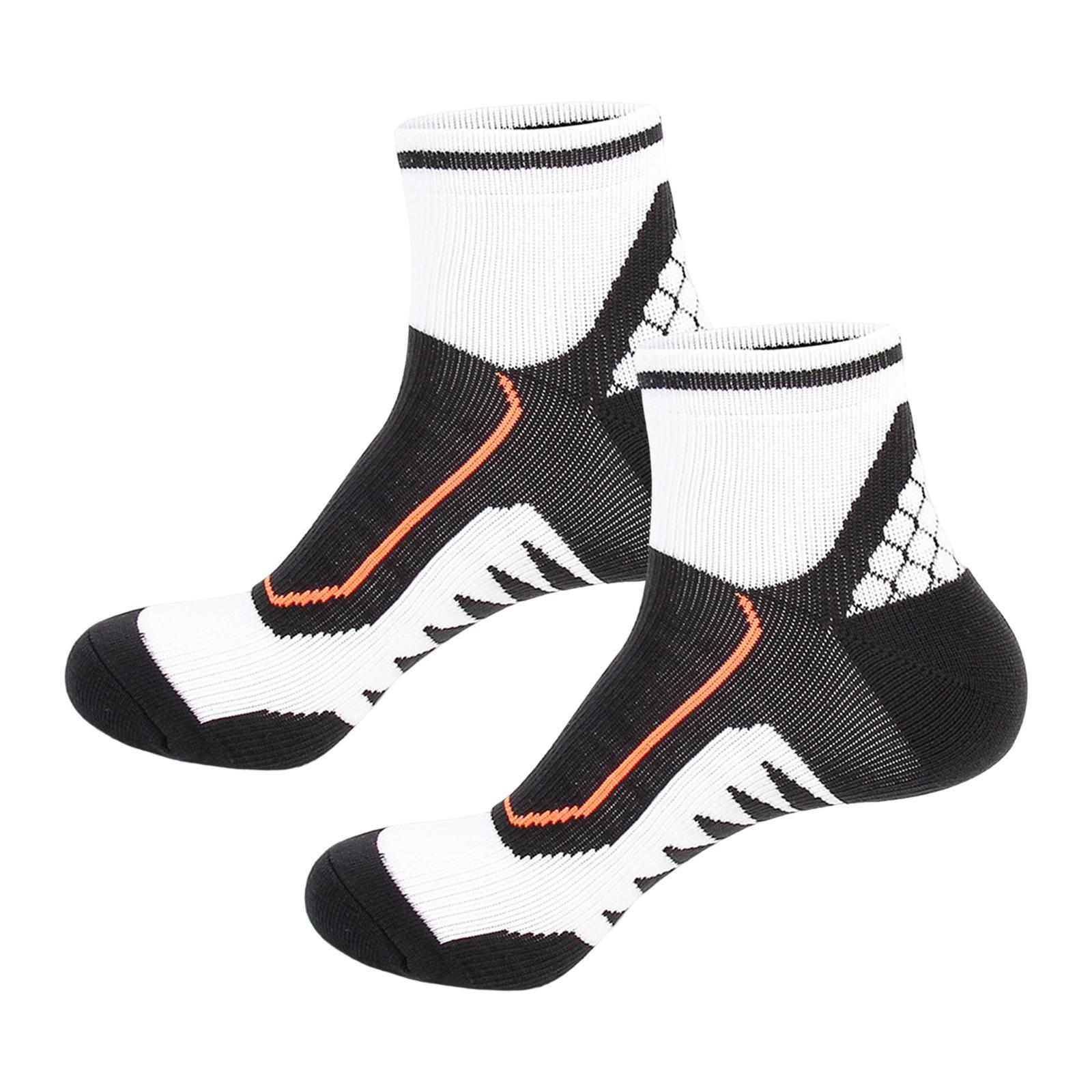 1 Pair Men Crew Socks Breathable Athletic Sports Ankle Socks for Football