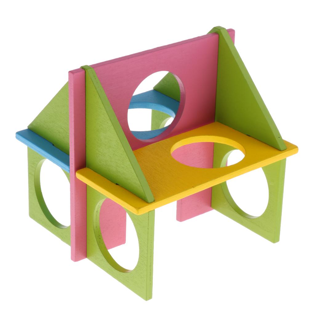 Hamster Supplies Gym Exercise Wood House Toy for Dwarf Hamster Mouse Rat