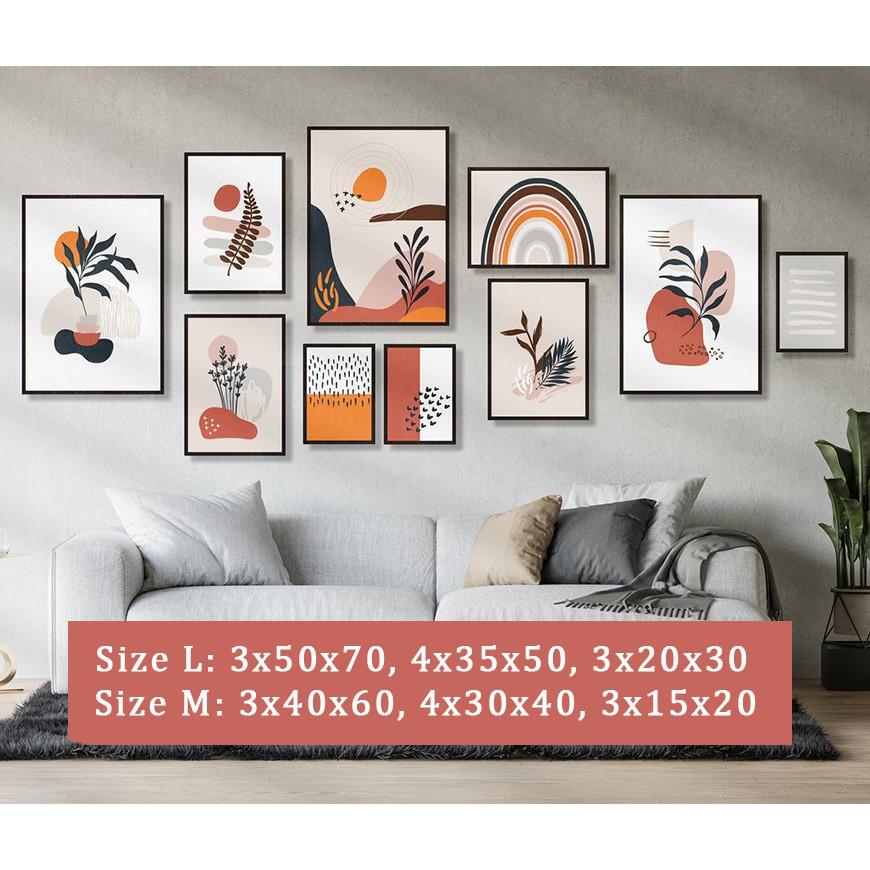 SET 10 TRANH CANVAS TRANG TRÍ PHÒNG KHÁCH - TIỆM TRANH 91 - TRANH CANVAS Bắc Âu, tặng kèm đinh treo chuyên dụng