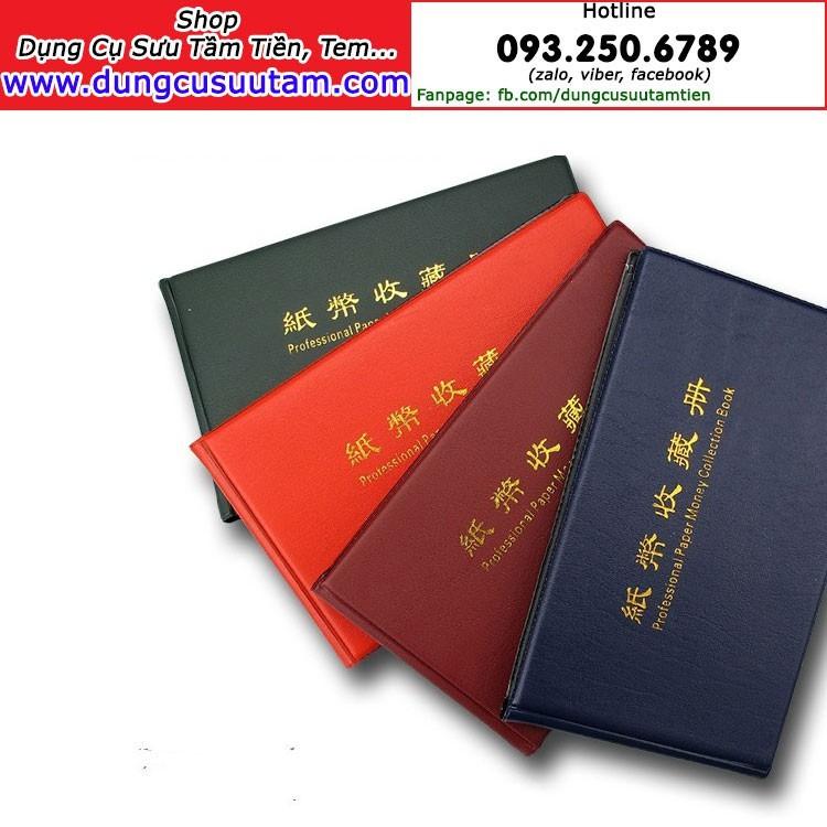 Album đựng tiền giấy mini cầm tay 20 phơi đen