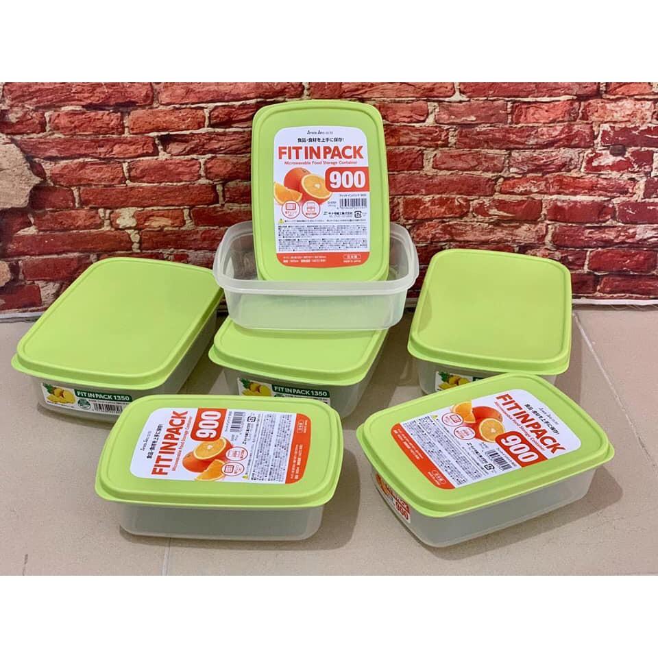 Hộp nhựa đựng thực phẩm Fitin Pack nắp dẻo 900ml - Nội địa Nhật Bản