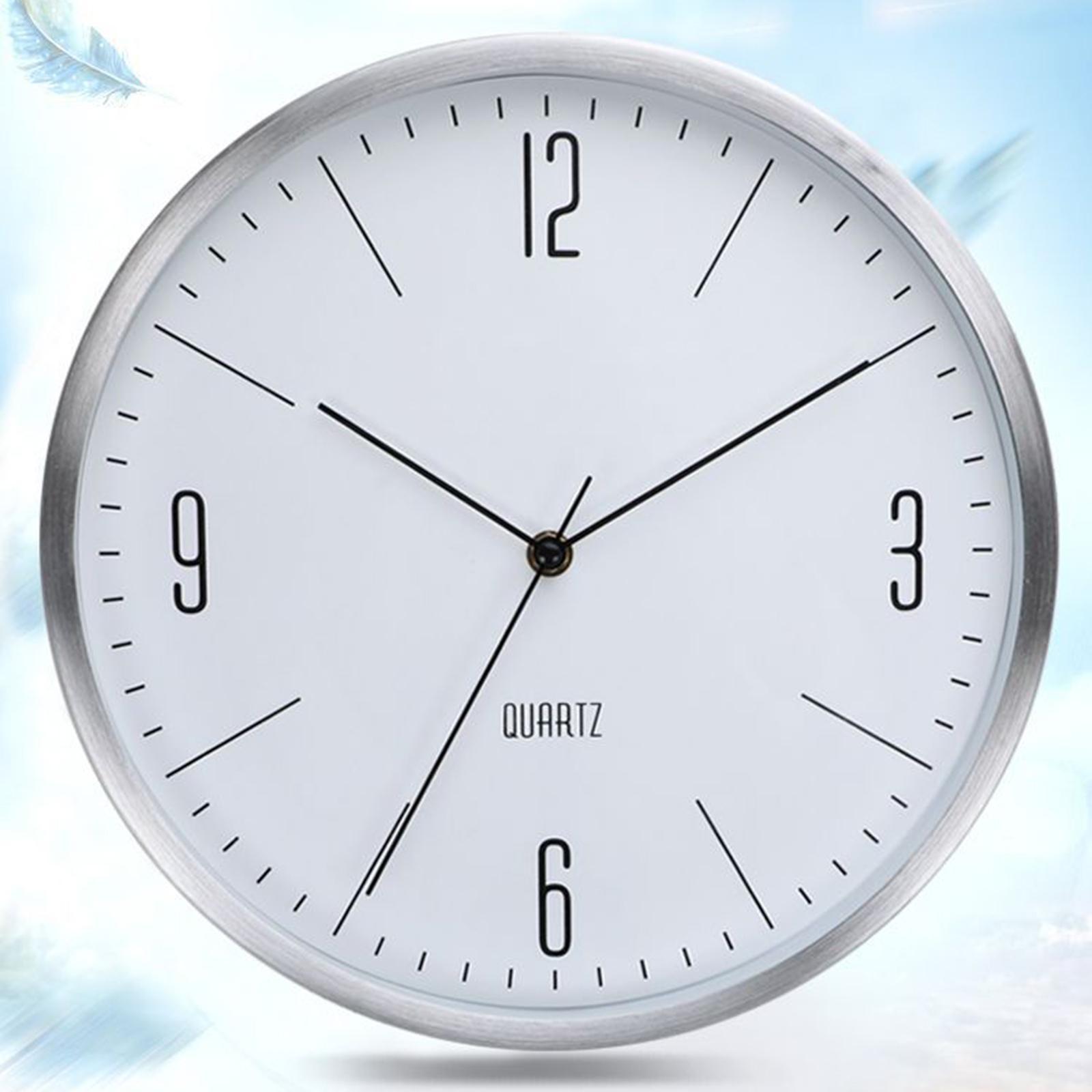 Simple Wall Clock Silent Quartz Clock Wall Hanging Clocks for School Living Room Decoration