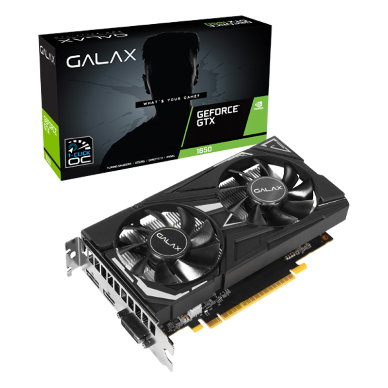 Card Màn Hình VGA Galax GeForce GTX 1650 EX (1-Click OC) 4GB GDDR5 65SQH8DS08EX Galax - Hàng Chính Hãng