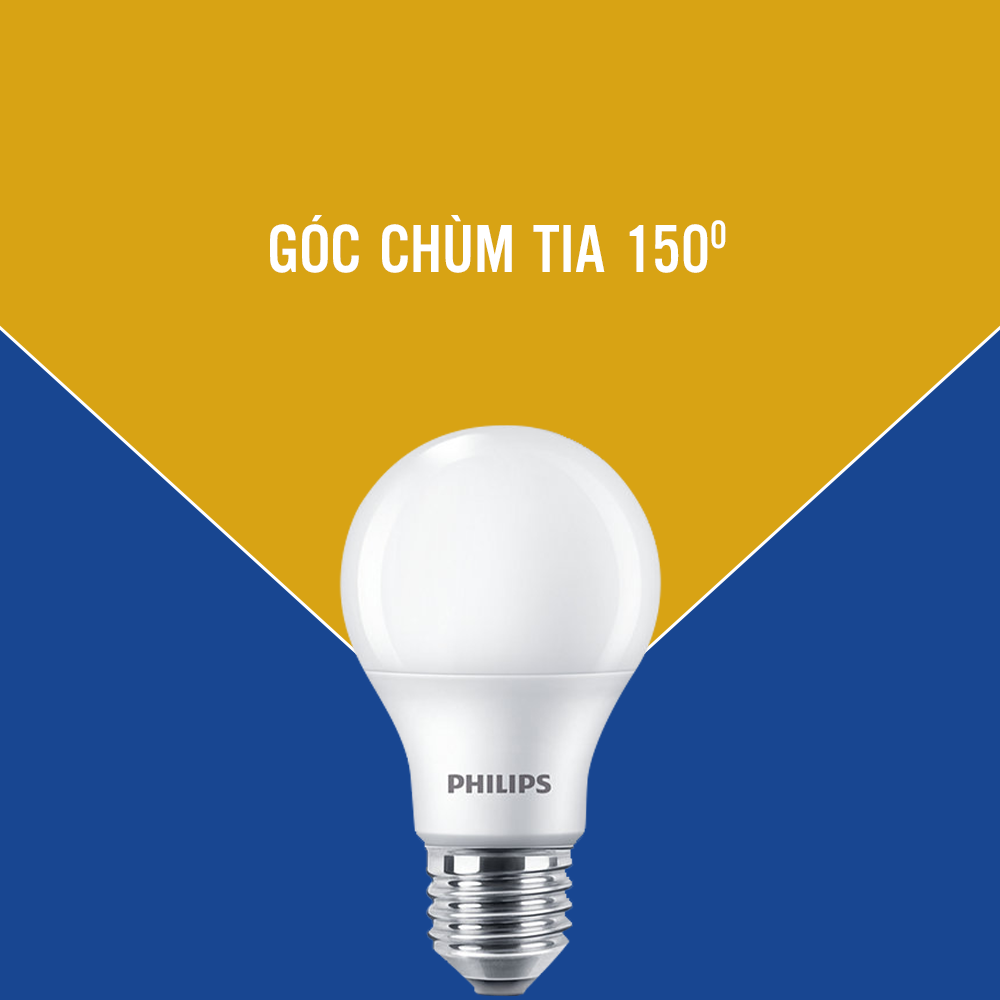 Bóng Philips Ledbulb 8.5-60W E27 A60 FR DIM - Màu ánh sáng ( vàng 2700K)