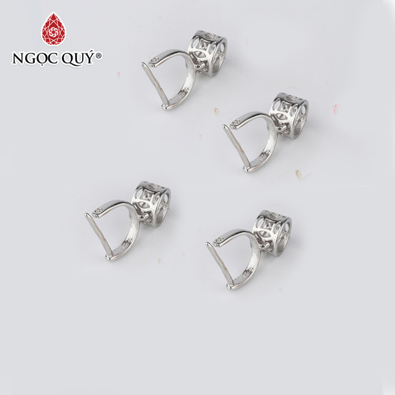 Charm bạc khoen kim tiền móc mặt dây chuyền - Ngọc Quý Gemstones