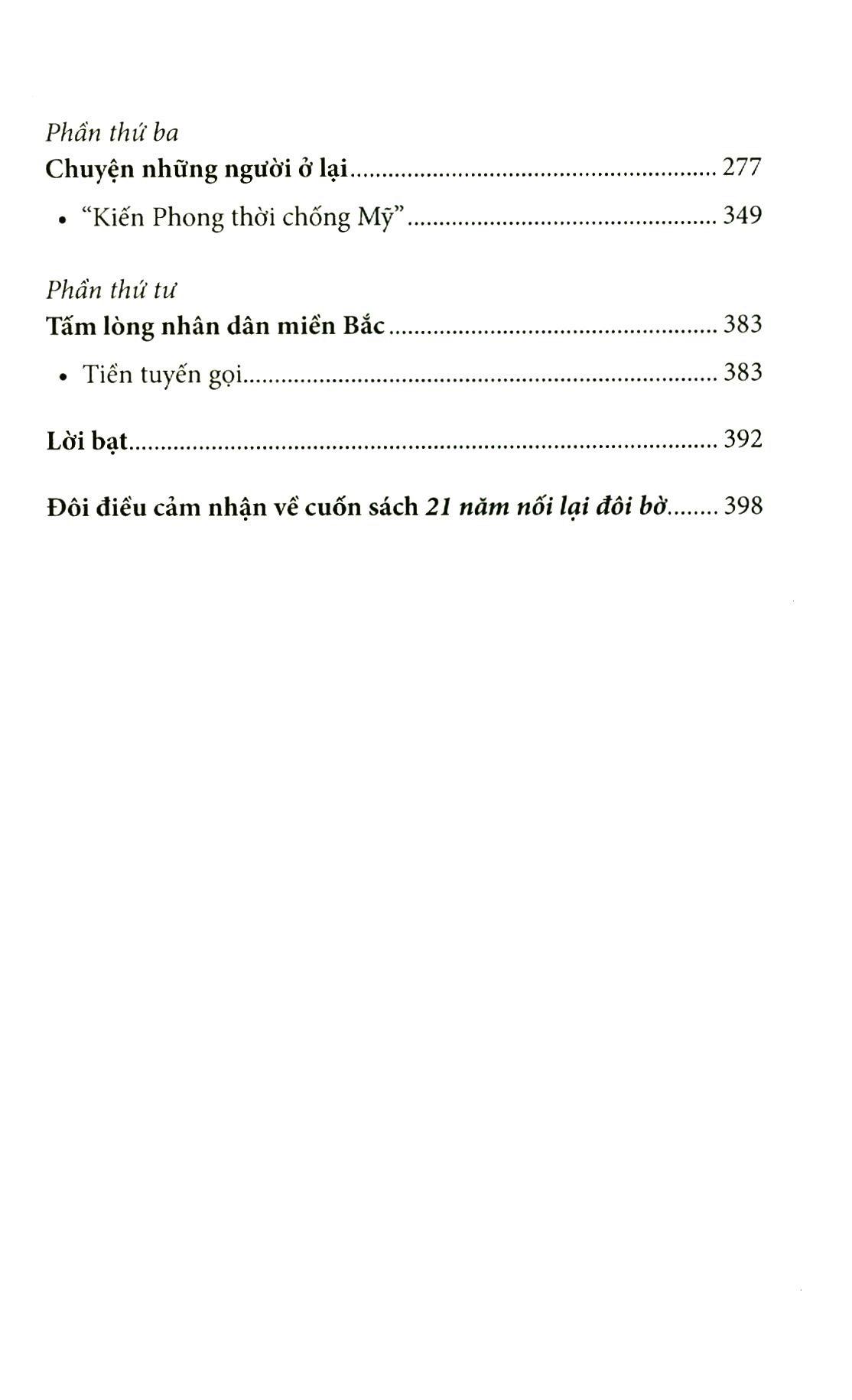 Sách 21 Năm Nối Lại Đôi Bờ