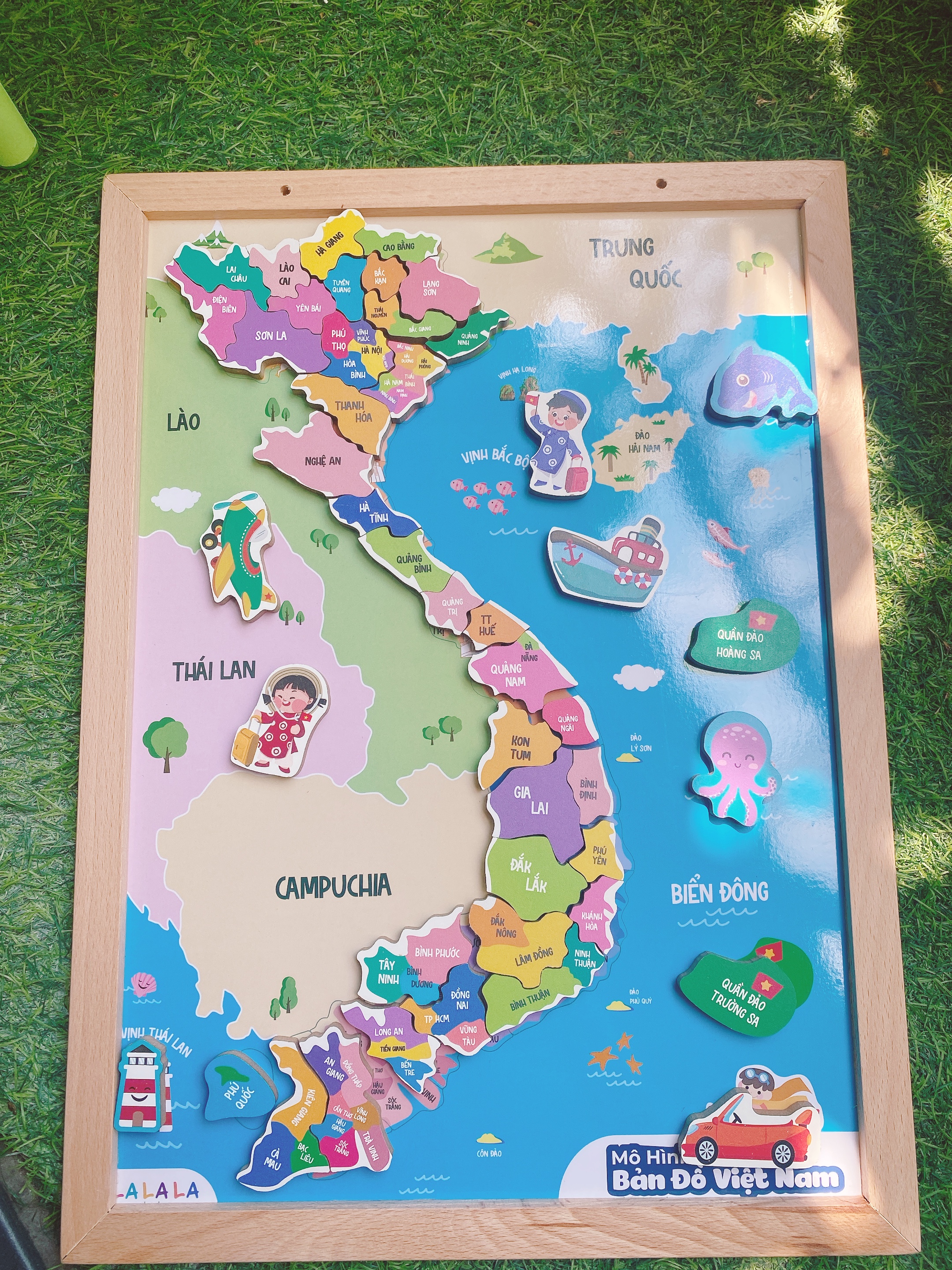 Đồ chơi ghép hình nam châm Bản đồ Việt Nam, Bản đồ TG cho bé từ 3 tuổi giúp bé thông minh hơn