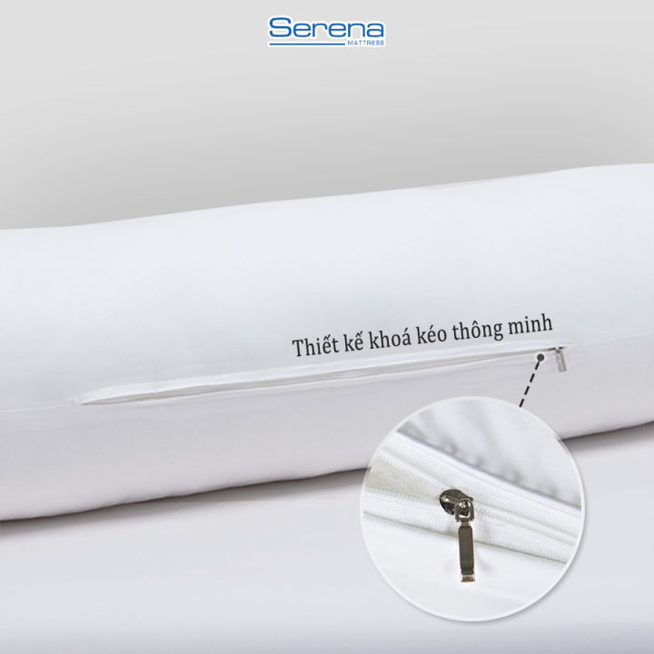 Ruột Gối Ôm Lông Vũ SERENA Cao Cấp - Cái Ruột Gối Đôi Ôm Dài Nằm Ngủ Lông Vũ 35 x 100 Khách Sạn 5 Sao Cao Cấp