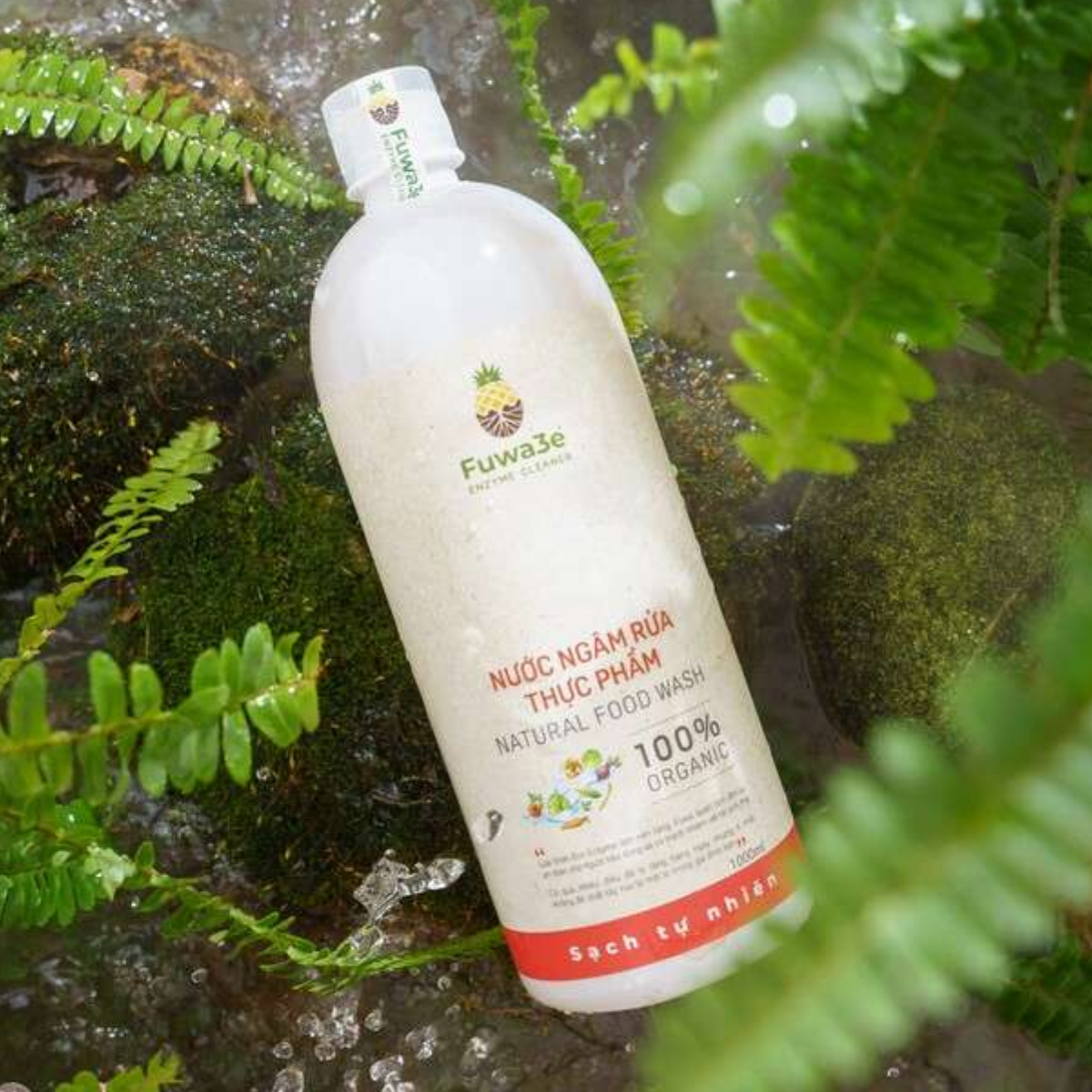 Nước ngâm rửa thực phẩm hữu cơ Fuwa3e chai 1000ml