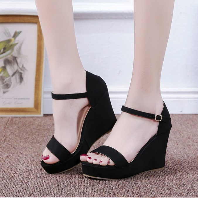 Giày sandal xuồng quai ngang dây cổ chân S304