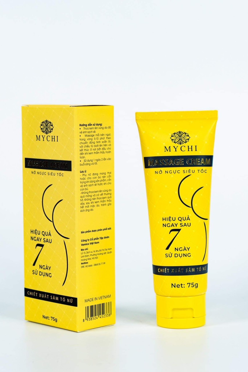 Kẹo mầm sâm tố nữ Xmax Mychi và kem nở ngực Mychi Massage cream