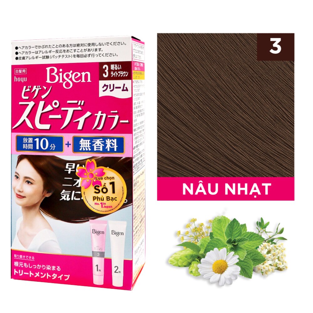 Kem Nhuộm Tóc Phủ Bạc Bigen Speedy Color Cream Nhật 40g + 40g