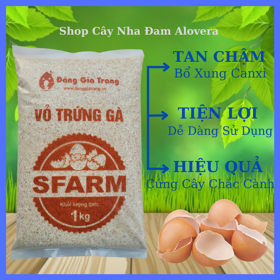 Vỏ Trứng Gà Đã Xử Lý Giúp Cây Khoẻ Mạnh, Hạn Chế Côn Trùng, Sâu Bệnh Cho Mọi Cây Trồng (Gói 1KG)